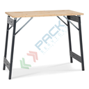 Tavolo da lavoro piano in legno pieghevole salvaspazio multiuso, Mis. 1184 L x 590 P x 896/60 H mm, colore antracite