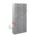 Cartelliera in metallo con apertura singola a 20 caselle, Mis. 900 L x 360 P x 2000 H mm, chiusura serratura a cilindro con doppia chiave