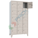 Armadio in metallo casellario 15 vani, Mis. 907 L x 500 P x 1800 H mm, serratura a cilindro con chiave