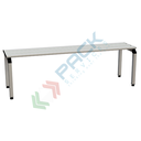 Panchina per spogliatoio con doghe in alluminio, 4 posti a sedere, Mis. 1500 L x 410 P x 460 H mm