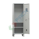 Armadio spogliatoio in metallo specialistico, 1 vano e 2 ripiani, Mis. 600 L x 500 P x 1950 H mm, serratura a cilindro con chiave