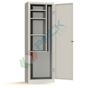 Armadio portascope in metallo 1 vano, Mis. 600 L x 400 P x 1800 H mm, un'anta battente, chiusura con maniglia in metallo lucchettabile