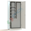 Armadio portascope in metallo 1 vano, Mis. 800 L x 400 P x 1800 H mm, due ante battenti, chiusura con serratura a cilindro con chiave