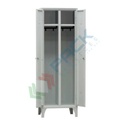 Armadio spogliatoio sporco pulito in metallo, 2 vani e 1 tramezzo, Mis. 615 L x 500 P x 1800 H mm, maniglia in metallo