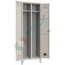 Armadio spogliatoio sporco pulito in metallo, 2 vani e 1 tramezzo, Mis. 615 L x 500 P x 1800 H mm, serratura con chiave