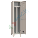 Armadio spogliatoio sporco pulito in metallo, 1 vano, 1 tramezzo, Mis. 420 L x 500 P x 1800 H mm, maniglia in metallo
