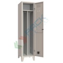 Armadio spogliatoio sporco pulito in metallo, 1 vano, 1 tramezzo, Mis. 420 L x 500 P x 1800 H mm, serratura con chiave
