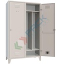Armadio spogliatoio sporco pulito in metallo, 2 vani e 2 tramezzi, Mis. 1020 L x 500 P x 1800 H mm, maniglia in metallo
