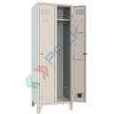 Armadio spogliatoio in metallo, 2 vani, Mis. 615 L x 500 P x 1800 H mm, serratura a cilindro con chiave