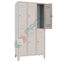 Armadio spogliatoio in metallo sovrapposto, 6 vani, Mis. 907 L x 500 P x 1800 H mm, maniglia in metallo lucchettabile