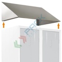 Tetto inclinato per armadi in metallo, mis. 400 L x 500 P x 300 H mm