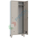 Armadio spogliatoio in metallo, 2 vani, Mis. 690 L x 330 P x 1800 H mm, serratura a cilindro con chiave