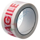 Nastro autoadesivo fragile, in polipropilene bi-orientato 28 my, progettato per limballaggio manuale, svolgimento silenzioso, Mis. 50 mm x 66 mt